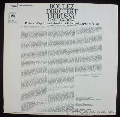 Discos de vinilo: CBS - Boulez dirige Debussy - Como nuevo - Foto 2