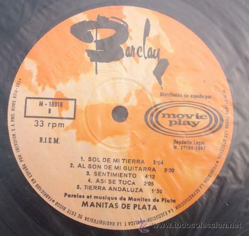 Discos de vinilo: Manitas de Plata - Barcley - 1967 - Como nuevo - Foto 3