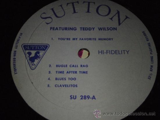 Discos de vinilo: Teddy Wilson &ndash; Featuring Teddy Wilson, US Sutton - Foto 3