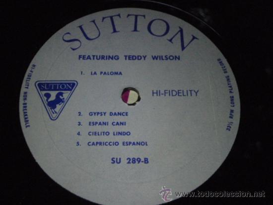 Discos de vinilo: Teddy Wilson &ndash; Featuring Teddy Wilson, US Sutton - Foto 4