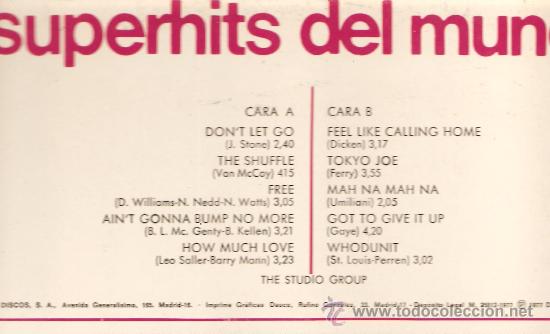 Discos de vinilo: LP THE STUDIO GROUP: SUPER HITS DEL MUNDO VOL. 3 - Foto 2