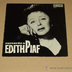 Discos de vinilo: EDITH PIAF EP RECUERDO A SOLO EN ESPAÑA EDICION ESPECIAL CLUB LIBRO. Lote 28341419