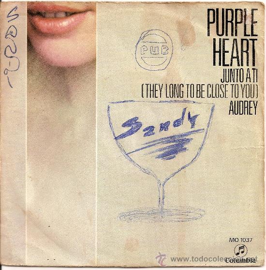 Discos de vinilo: purple heart-single junto a ti - Foto 1