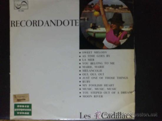 Discos de vinilo: LES 4 CADILLACS - RECORD&Aacute;NDOTE - Foto 1