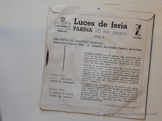 Discos de vinilo: Disco. Luces de Feria de Rafael Farina. - Foto 2