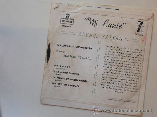 Discos de vinilo: Mi cante. Rafael Farina. - Foto 2