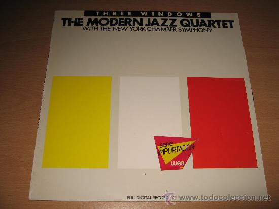 Dischi in vinile: LP THREE WINDOWS THE MODERN JAZZ QUARTET WITH NEW YORK SYMPHONY .WEA 1987 GERMANY