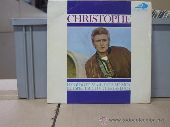 Discos de vinilo: CHRISTOPHE - HE OIDO EL MAR / EL ESPECTACULO +2 - EDICION ESPA&Ntilde;OLA - HISPAVOX 1966 - Foto 1