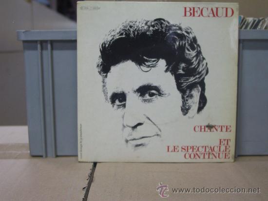 Discos de vinilo: GILBERT BECAUD - CHANTE / ET LE SPECTACLE CONTINUE - ORIGINAL FRANCES - COLUMBIA - Foto 1