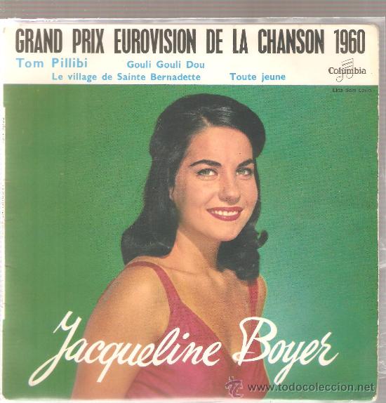 Discos de vinilo: EP EUROVISION : JACQUELINE BOYER : TOM PILLIBI - Foto 1