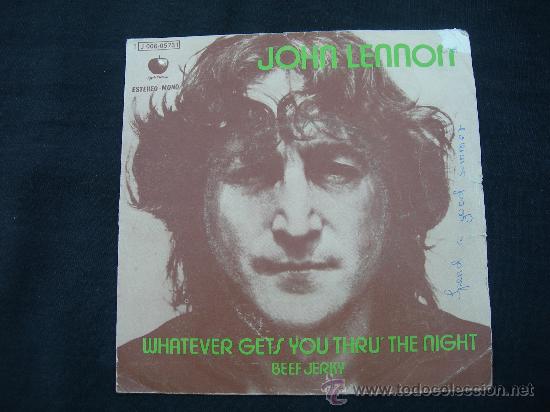 Discos de vinilo: JOHN LENNON // WHATEVER GETS YOU THRU&acute; THE NIGHT - BEEF JERKY - Foto 1
