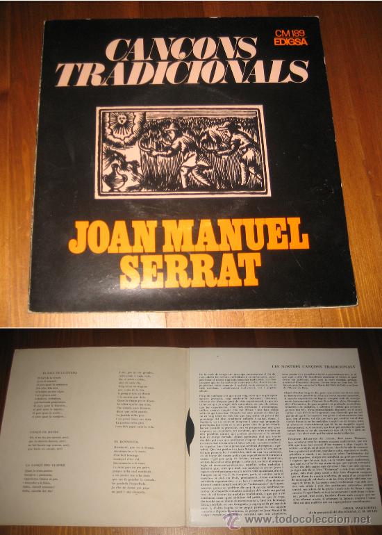 Discos de vinilo: JOAN MANUEL SERRAT - CAN&Ccedil;ONS TRADICIONALS - EP - Foto 1