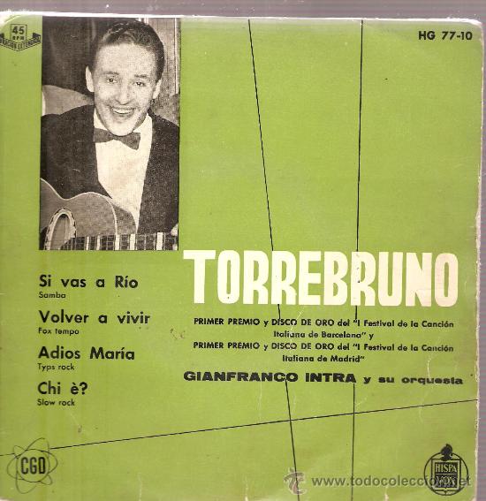 Discos de vinilo: EP TORREBRUNO : SI VAS A RIO - Foto 1