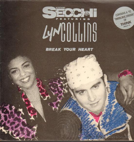 Discos de vinilo: Stefano Secchi featuring Lyn Collins - Break Your Heart / Think - MaxiSingle 1992 - Foto 1