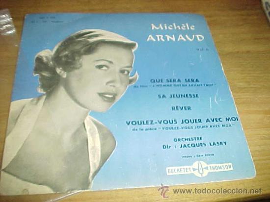 Discos de vinilo: MICHELE ARNAUD. QUE SERA SERA. EP. DUCRETET THOMSON. EDICION FRANCESA. VINILO IMPECABLE - Foto 1