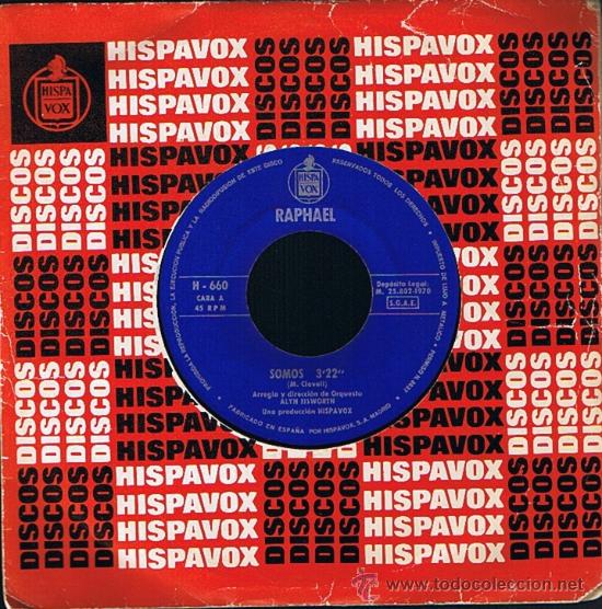 Discos de vinilo: EP - RAPHAEL - PAYASO, SOMOS - HISPAVOX- 1970 SPAIN - Foto 1