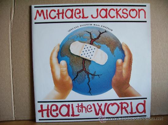 Discos de vinilo: MICHAEL JACKSON --- HEAL THE WORLD - POSTER - Foto 1