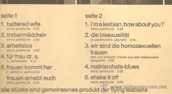 Discos de vinilo: LP FLYING LESBIANS  (GERMAN KRAUTROCK PRIVATE ) - Foto 2