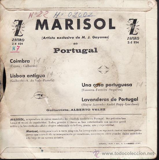 Discos de vinilo: MARISOL EN PORTUGAL - Foto 2