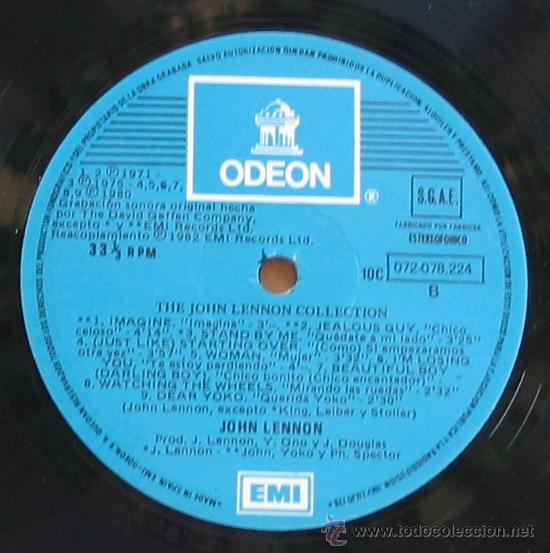 Discos de vinilo: John Lennon The Collection	EMI	1982 - Foto 6