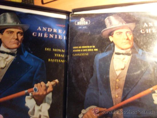 Discos de vinilo: ANDREA CHENIER ( DEL MONACO, TEBALDI, BASTIANINI)  ESTUCHE 2 LP - Foto 4