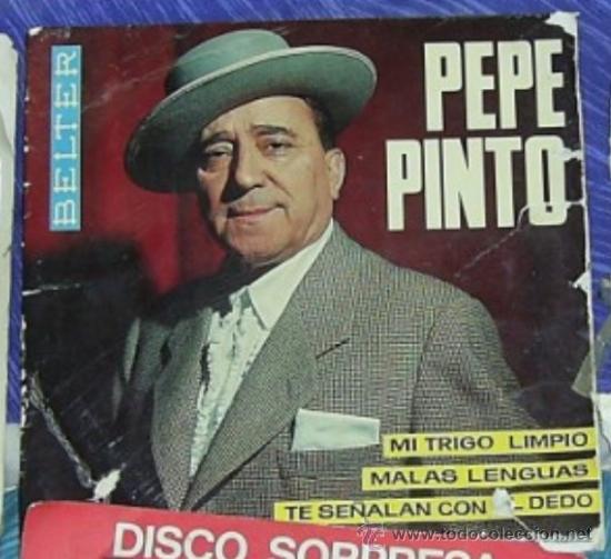 Discos de vinilo: CARATULA DE DISCO DE VINILO DE PEPE PINTO - Foto 1