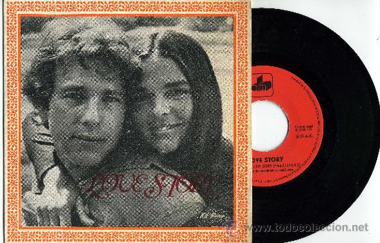 Discos de vinilo: LOVE STORY SINGLE BANDA SONORA - Foto 1