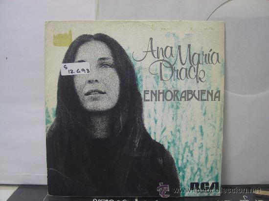 Vinyl-Schallplatten: ANA MARIA DRACK - ENHORABUENA / NO PLOREM PER LA MORT - PROMO - RCA 1976