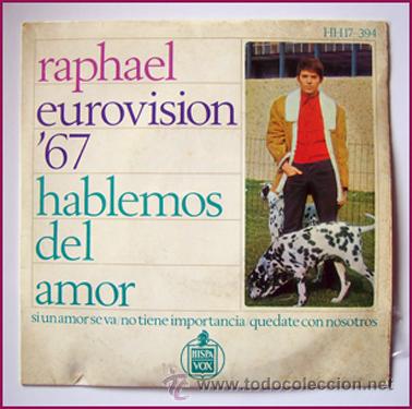 Discos de vinilo: RAPHAEL . EP . HABLEMOS DEL AMOR . EUROVISION 1967 - Foto 1