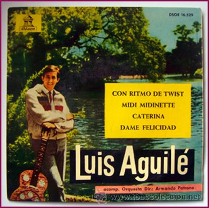 Discos de vinilo: LUIS AGUIL&Eacute; . EP . CON RITMO DE TWIST . ODEON 1963 - Foto 1