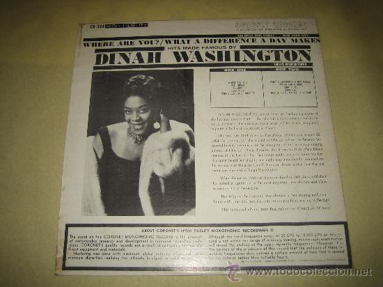 Discos de vinilo: DINAH WASHINGTON - ORIGINAL USA - Foto 2