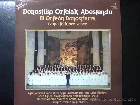 Discos de vinilo: EL ORFE&Oacute;N DONOSTIARRA CANTA FOLKLORE VASCO - LP DE VINILO - Foto 1