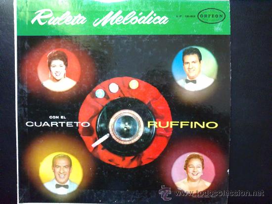 Discos de vinilo: RULETA MEL&Oacute;DICA CON EL CUARTETO RUFFINO - LP DE VINILO - Foto 1