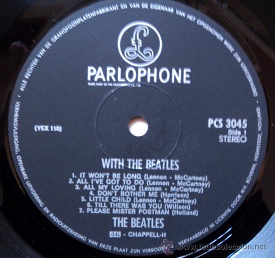 Discos de vinilo: The Beatles, With, 1&ordf; Edicion de Holanda - Foto 3