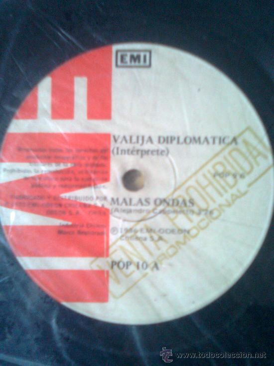 Disques de vinyle: Valija Diplom&aacute;tica - Malas ondas + 1 (Emi, 1986). Ed.peruana - Pioneros new Wave Chilena- muy raro