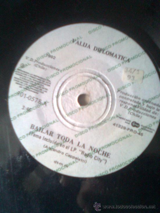 Disques de vinyle: Valija Diplom&aacute;tica - bailar toda la noche + 1 (Ifesa, 1992).ed.Ecuador. Pioneros New Wave Chilena