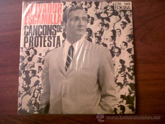 Discos de vinilo: SINGLE SALVADOR ESCAMILLA-CAN&Ccedil;ONS DE PROTESTA-EDIGSA 1966 - Foto 1