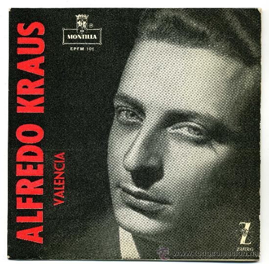Discos de vinilo: ALFREDO KRAUS  -VALENCIA -  ZAFIRO - Foto 1
