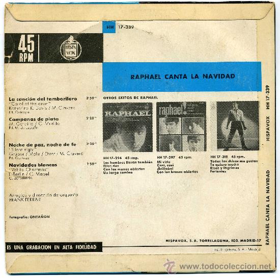Discos de vinilo: RAPHAEL - CANTA LA NAVIDAD - Foto 2