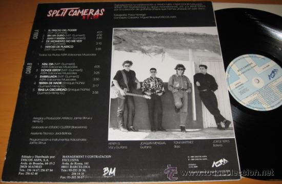 Discos de vinilo: SPLIT CAMERAS - EL PRECIO DEL PODER - LP - ASPA 1989 SPAIN A1AL-0049 - VINILO MINT - Foto 2
