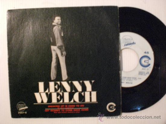 Discos de vinilo: lenny welch, es duro separarse, single exit 1979 excelente en oferta - Foto 1