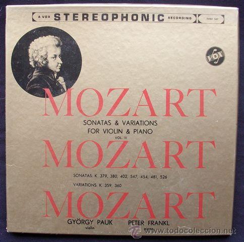 Discos de vinilo: Vox Stereo - Mozart - Sonatas & variaciones para violin & piano - Pauk / Frankl - Muy raro! - ex