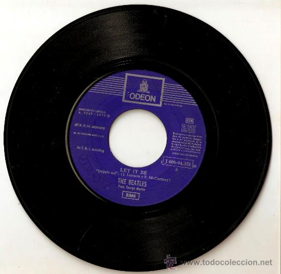 Discos de vinilo: BEATLES LET IT BE ESPA&Ntilde;A SIN FUNDA - Foto 1