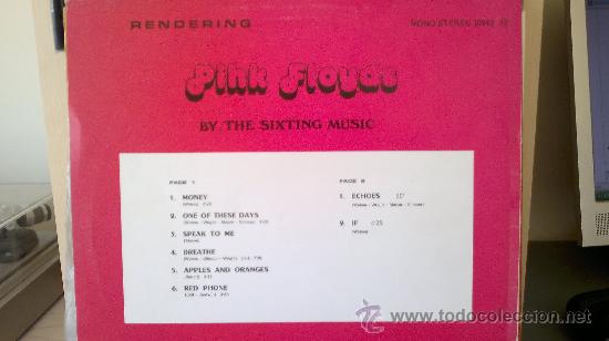 Discos de vinilo: RENDERING PINK FLOYD BY THE SIXTING MUSIC - Foto 2
