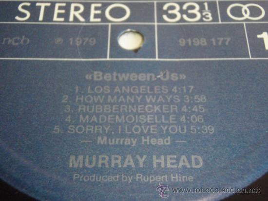 Discos de vinilo: Murray Head &ndash; Between Us SCANDINAVIA 1979 PHILIPS - Foto 3