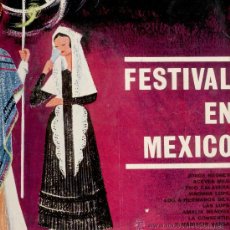 Discos de vinilo: FESTIVAL EN MEXICO - TEMAS Y CANTANTES EN CONTRAPORTADA // LP