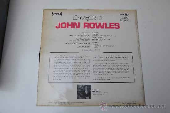 Discos de vinilo: LP JOHN ROWLES - Foto 2