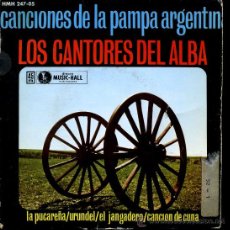 Discos de vinilo: LOS CANTORES DEL ALBA - LA PUCAREÑA / EL URUNDEL / EL JANGADERO / CANCIÓN DE CUAN - EP 1962. Lote 29546234