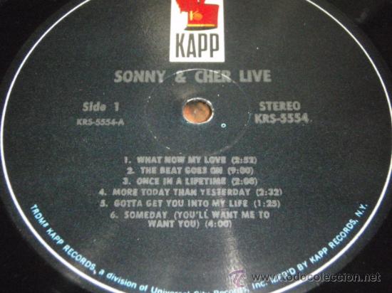 Discos de vinilo: Sonny & Cher &ndash; Sonny & Cher Live, US 1971 Kapp - Foto 3
