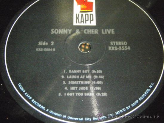 Discos de vinilo: Sonny & Cher &ndash; Sonny & Cher Live, US 1971 Kapp - Foto 4